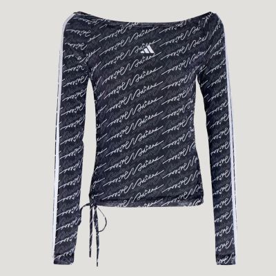 Adidas 愛迪達 Dce Mesh Ls Tee KS5308 女 長袖上衣 休閒長袖 船領 黑