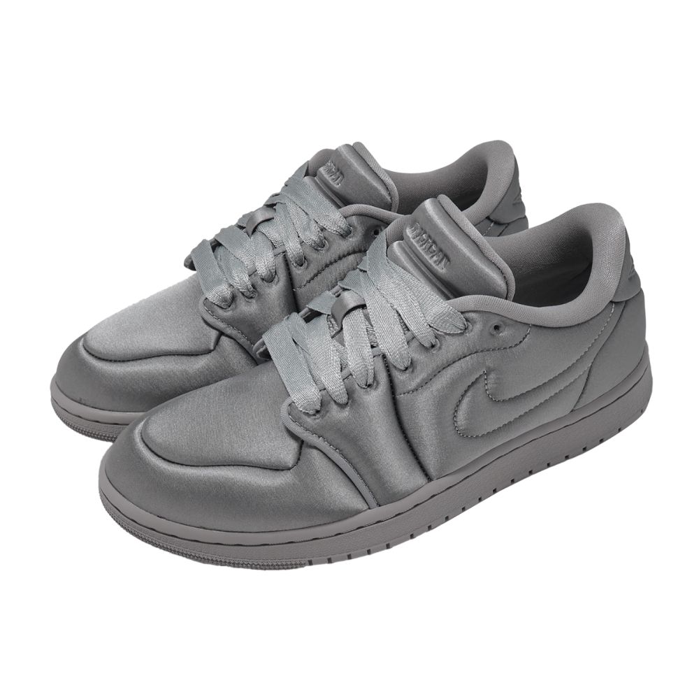 Nike 休閒鞋 W Air Jordan 1 MM Low 女鞋 男鞋 灰 緞面 HF3969-002