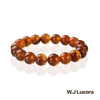 W.J Luxora 緬甸紅棕珀琥珀手鍊 10MM 天然稀有 收藏級能量款