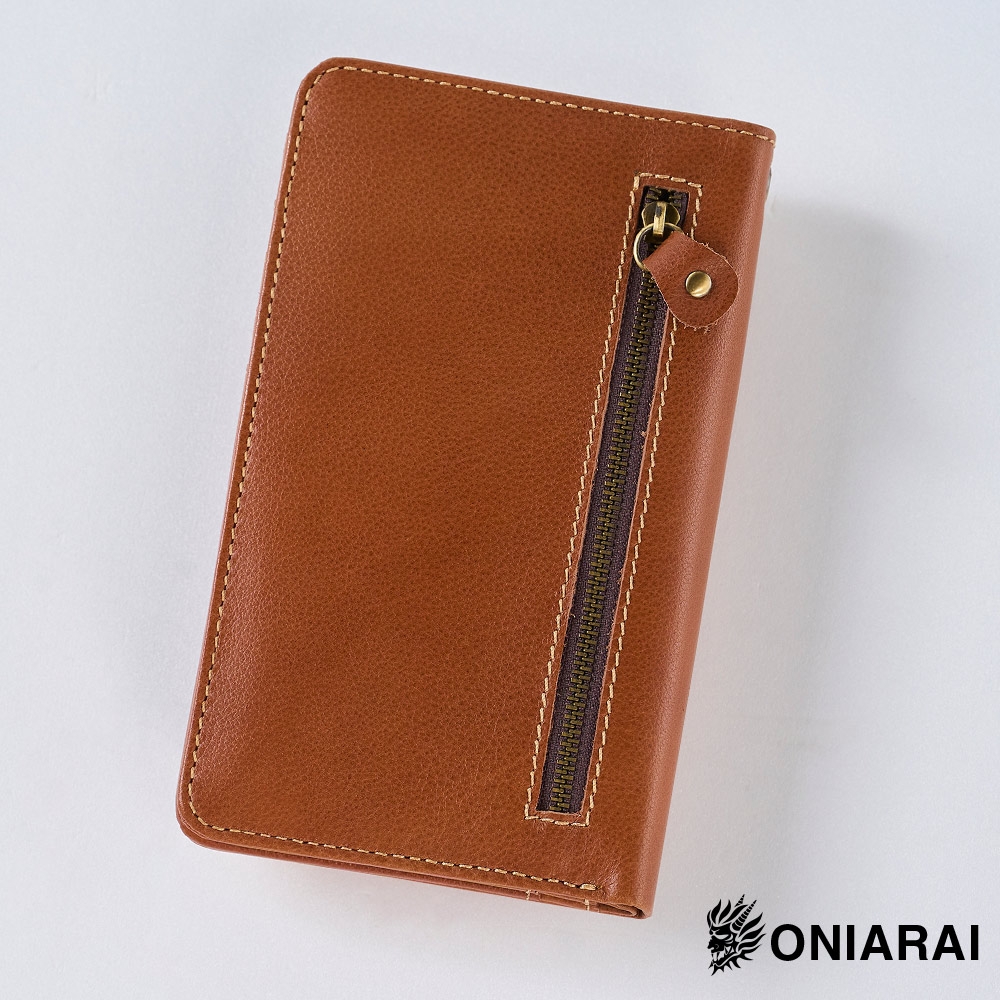 鬼洗BLUE WAY –鬼洗開合鈕扣式牛皮皮夾(淺咖啡) | 後背包| Yahoo購物中心