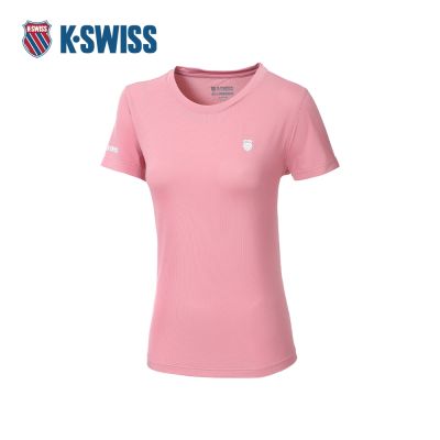 K-SWISS 冰絲運動Ｔ恤 24SS WHL TEE 1 女上衣 女裝 玫紅色 1910353-662