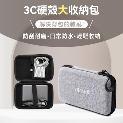 【大款】3C硬殼收納包 耳機硬殼收納包 藍牙耳機硬盒 外出攜帶耳機盒 EVA收納包 3C包 抗震耐摔 掛繩 日常防水