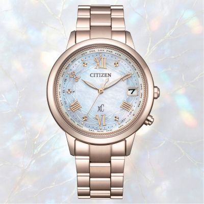 CITIZEN星辰 xC系列 Hebe田馥甄廣告配戴 台灣限定 花嫁 光動能鈦金屬電波腕錶 錶 手錶 送禮 36mm / CB1135-52D