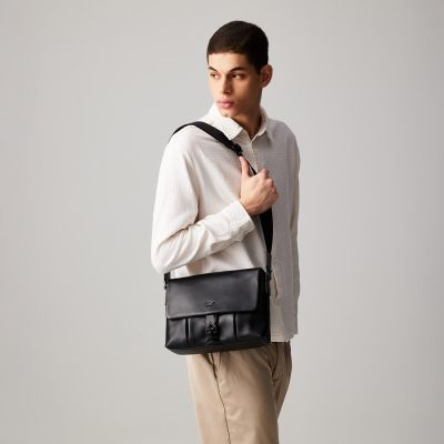 【BRAUN BUFFEL 德國小金牛】台灣總代理 瓦拉頓-A 小橫式斜背包-黑色/BF568-61-BK