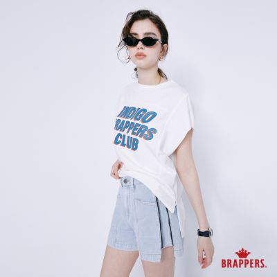 BRAPPERS 女款 寬肩拼接上衣-米白