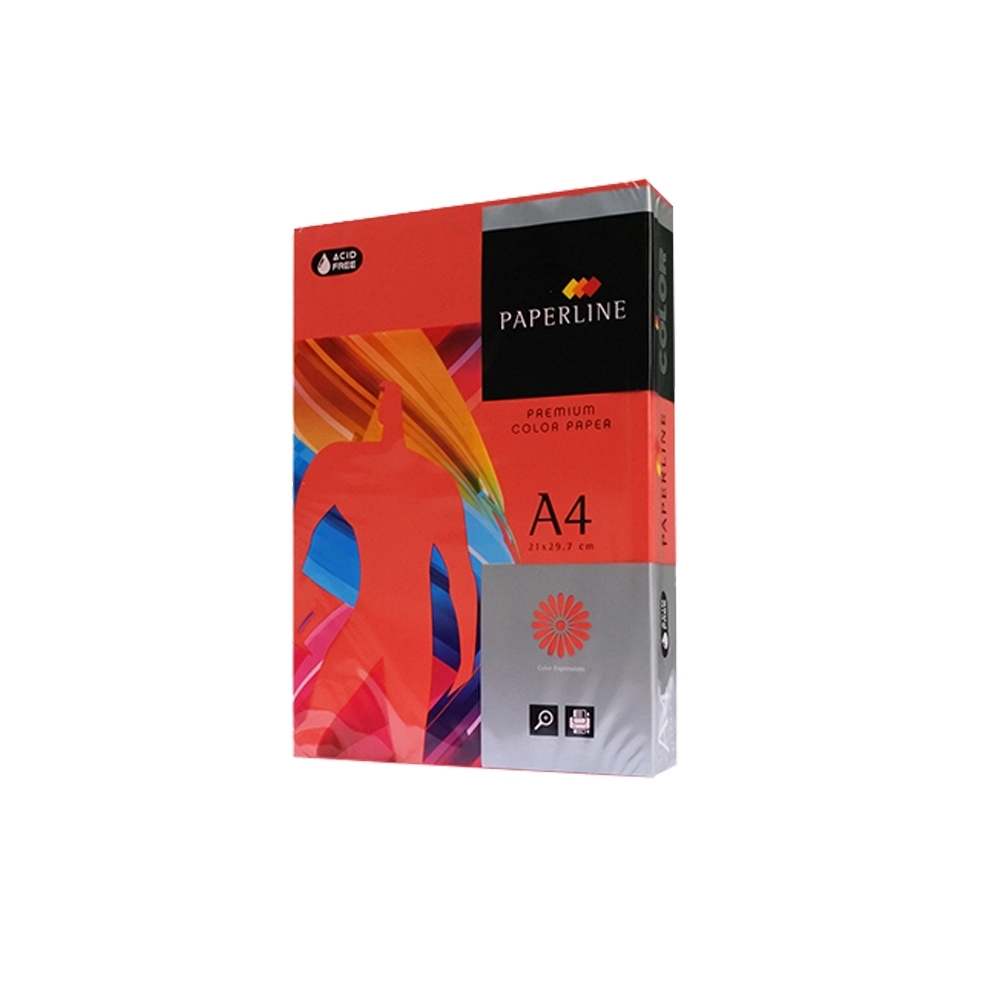 【PAPERLINE】250 / 80P / A4 大紅 影印紙 (500張/包)