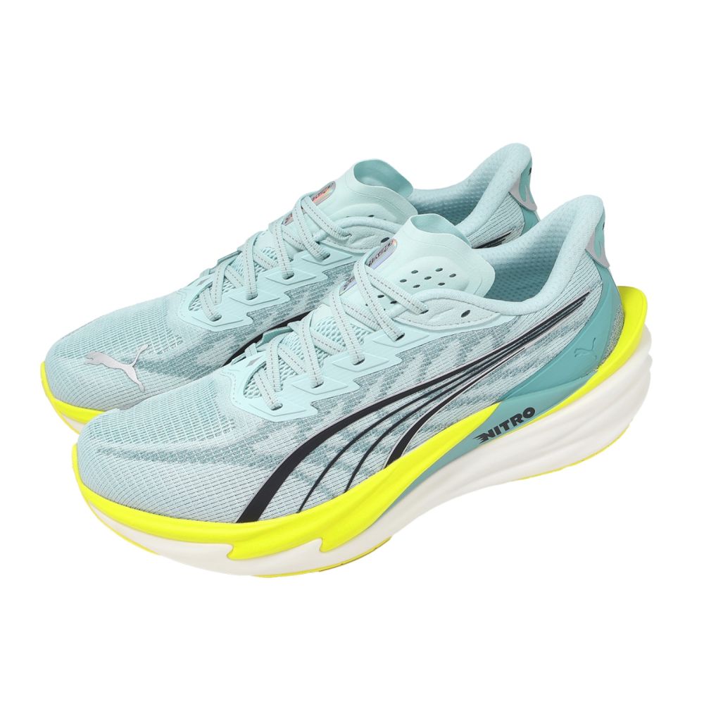 Puma 慢跑鞋 Deviate Nitro 4 男鞋 藍 黃 碳板鞋 回彈 抓地 312123-08