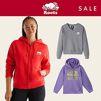女裝 精選Roots經典LOGO長袖上衣或洋裝或外套-多款選