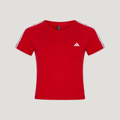 Adidas 愛迪達 Fav 3s Tee 1 KZ1527 女 T恤 運動上衣 休閒短袖 紅 經典款