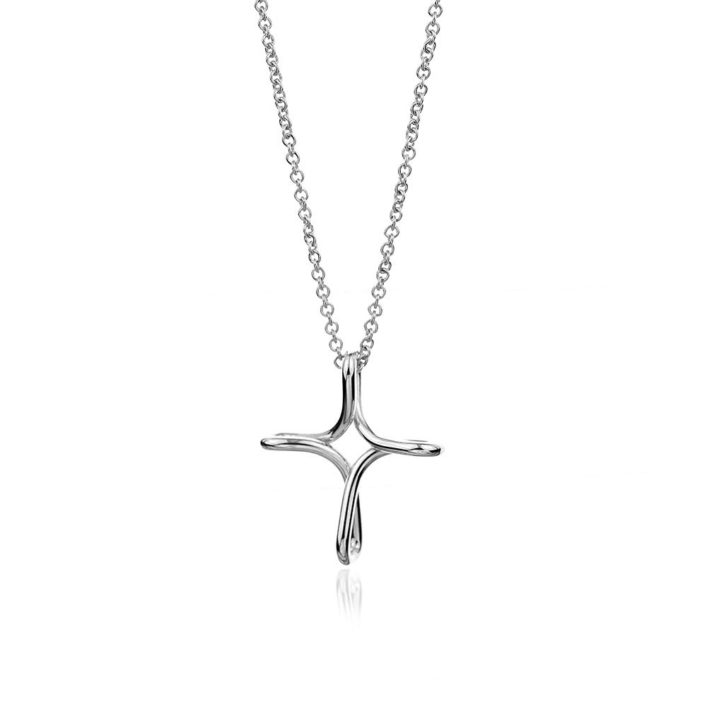 Tiffany&Co.蒂芙尼 無限十字架造型925純銀項鍊(95成新)
