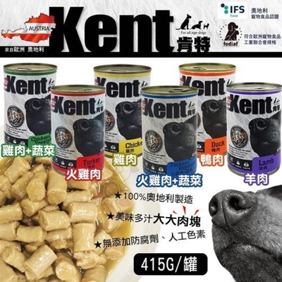 【40入組】Kent肯特犬罐系列 狗罐頭 415g