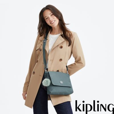 Kipling 淺薄荷綠翻蓋兩用側背包-SIRAZ