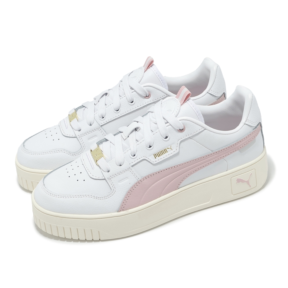 Puma 休閒鞋 Carina Street Lux 女鞋 白 粉 厚底 增高 皮革 小白鞋 39748704