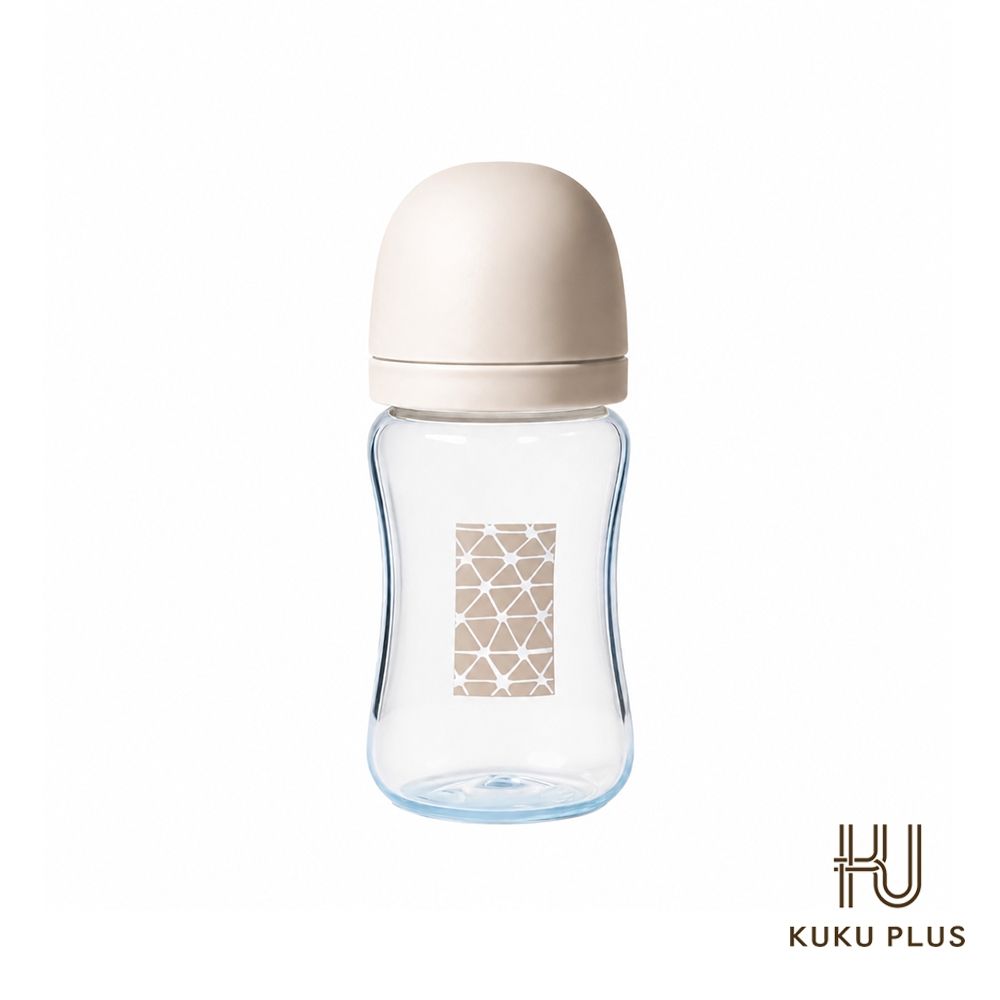 酷咕鴨 KUKU PLUS印記寬口PP奶瓶240ml (柔光杏)
