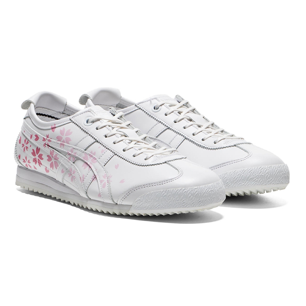 白虎 Onitsuka Tiger】鬼塚虎- 白底銀虎爪紋MEXICO 66 休閒鞋( D508K
