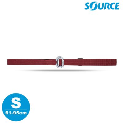 SOURCE 藏錢腰帶 Slim Travel Belts (鋁扣) 深紅色 S｜(61-95cm / 織帶寬 2.5cm)