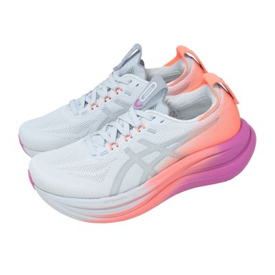 Asics 亞瑟士 慢跑鞋 GEL-Nimbus 28 女鞋 藍 粉紅 Sunny Sizzle 1012B987400