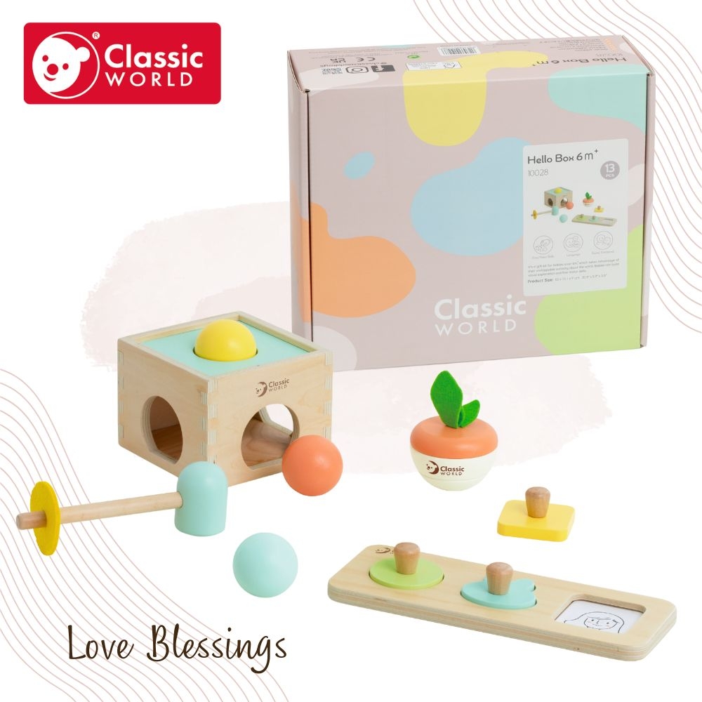 【德國 classic world 客來喜經典木玩】木製探索盒(6個月+)《10028》彌月禮/滿月禮選擇