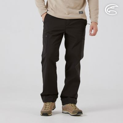 ADISI 男Softshell撥水休閒輕量保暖長褲 AP2521018 太空黑 (S-3XL)｜軟殼 刷毛 搖粒絨 防潑水 超撥水