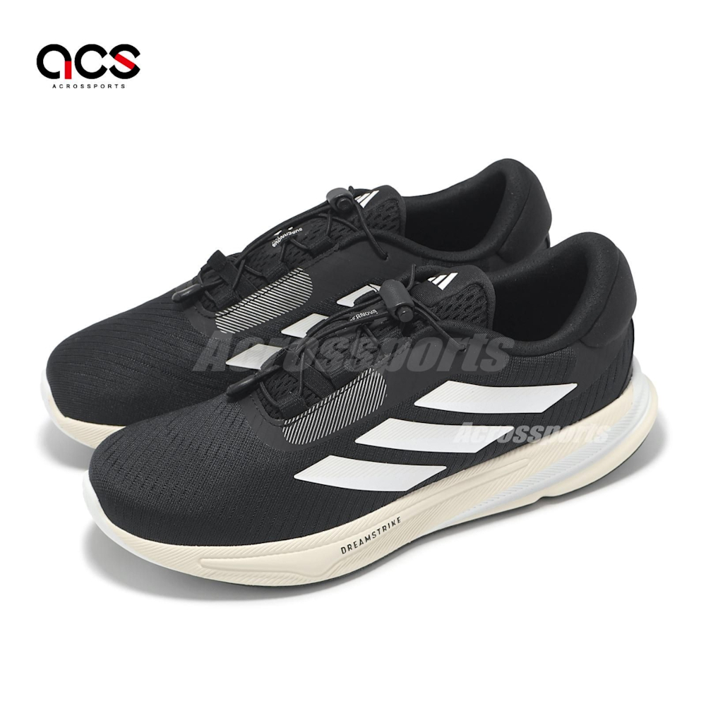 adidas 運動鞋Supernova Ease K 大童女鞋黑抽繩慢跑鞋愛迪達JH6241