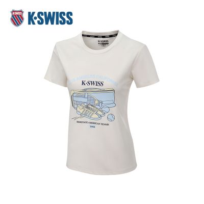 K-SWISS 短袖T恤 26SS TEE 2 W 短上衣 女短袖上衣 米色色 1913683-161