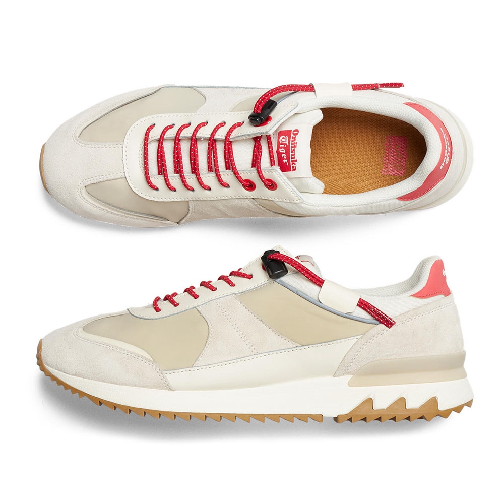 Onitsuka Tiger】鬼塚虎- 米紅配色TIGER TRACER EX 休閒鞋