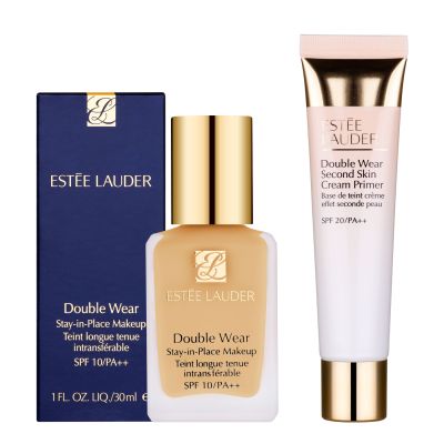 *ESTEE LAUDER雅詩蘭黛 粉持久完美持妝粉底30ml(#62-2C0)+粉持久天生美肌乖乖乳40ml(公司貨)