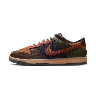Nike Dunk Low Retro Prm 運動鞋 男鞋 休閒鞋 棕綠色 燈芯絨 拼接 復古 IB7746-201