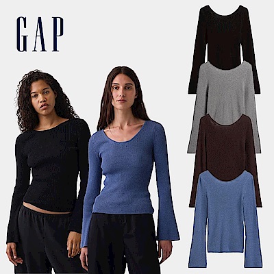 【GAP】100%棉質羅紋修身毛衣-多色選(910614)