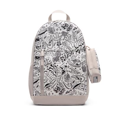 Nike Y Nk Elemental Bkpk-Paper 後背包 白黑色 童款 書包 滿版印花 IM2515-211