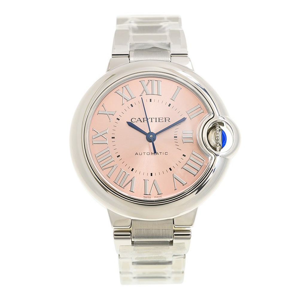 CARTIER 卡地亞 Ballon Bleu WSBB0046 經典羅馬時標機械鍊帶款x粉紅面x33mm