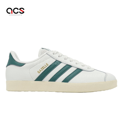 adidas 休閒鞋Gazelle 男鞋女鞋白綠德訓鞋復古小白鞋皮革愛迪達