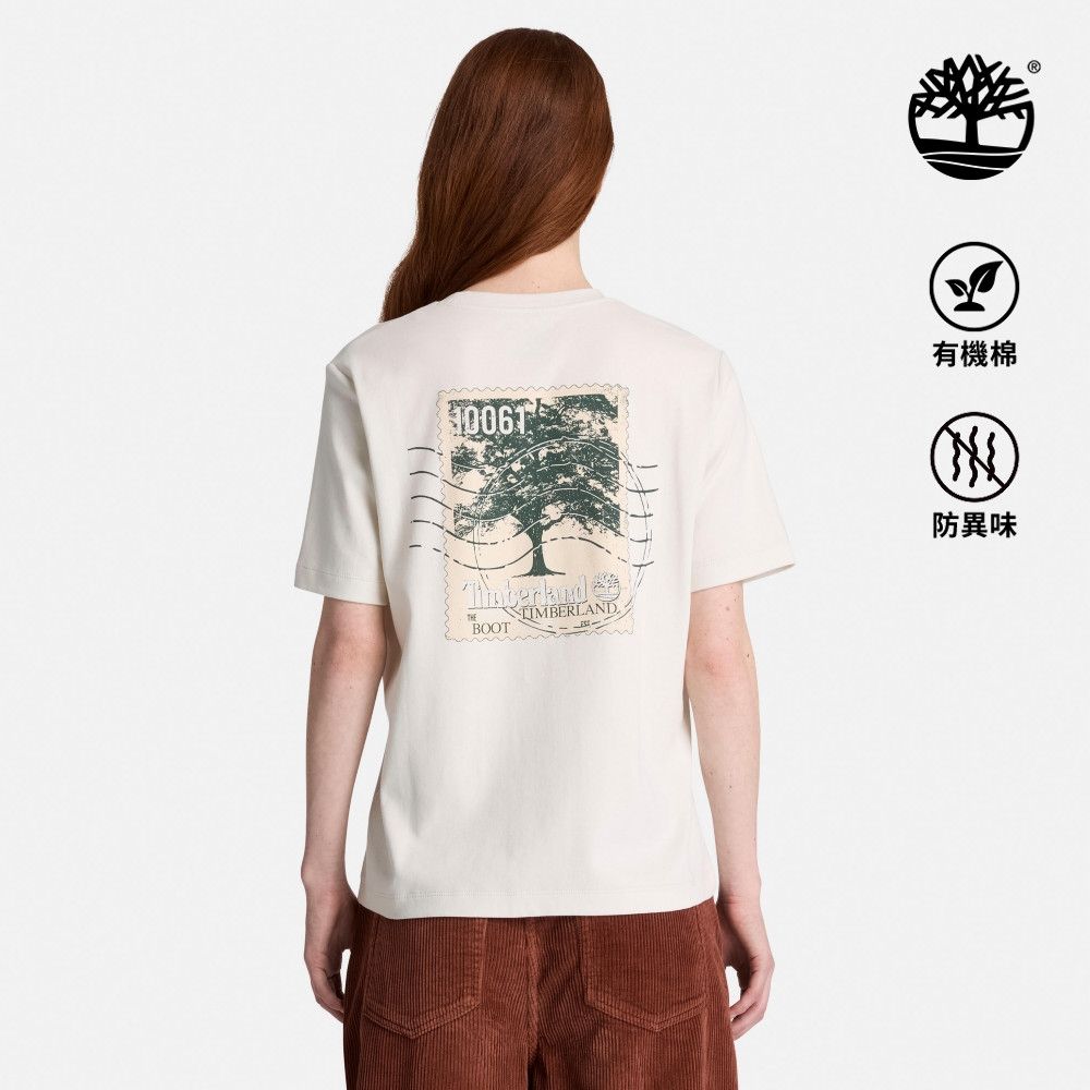 Timberland官方旗艦 女款白色TimberFresh TM科技短袖T恤|0YH5JCM9