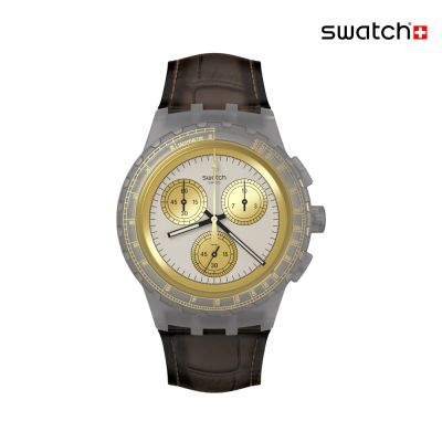 Swatch GOLDEN RADIANCE 經典手錶/男錶/女錶/瑞士製造 SUSM100 (42mm)