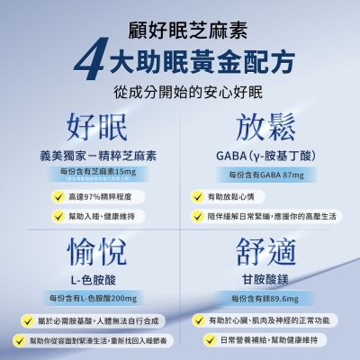 【義美生醫】 顧好眠芝麻素膠囊 (90粒/盒)