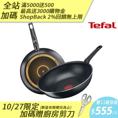 Tefal法國特福 太陽系列28CM雙鍋組(平底鍋+炒鍋)