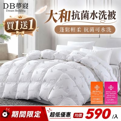 DB夢寢 買一送一 日本大和防蟎抗菌四季被-180x210公分