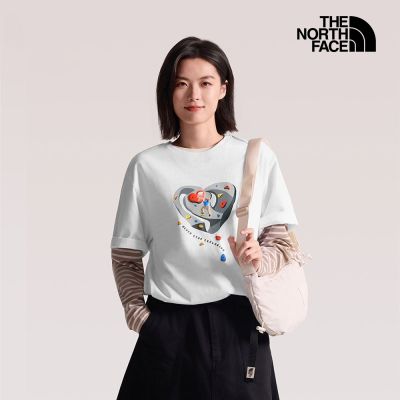 【The North Face 官方旗艦】北面男女款白色短袖T恤｜8GW1FN4