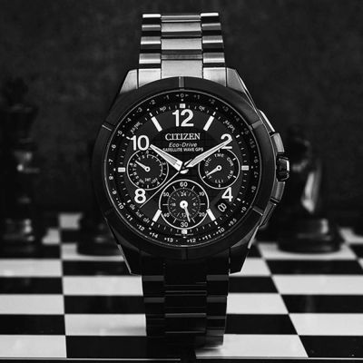 CITIZEN星辰 限量款商務旗艦GPS衛星對時鈦金屬光動能男錶-CC9075-52F-43.5mm