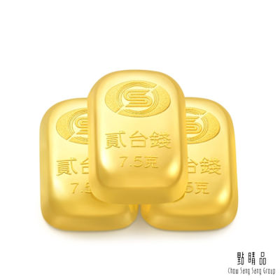 【點睛品】貳台錢x3塊 黃金金條_計價黃金(共22.5克)