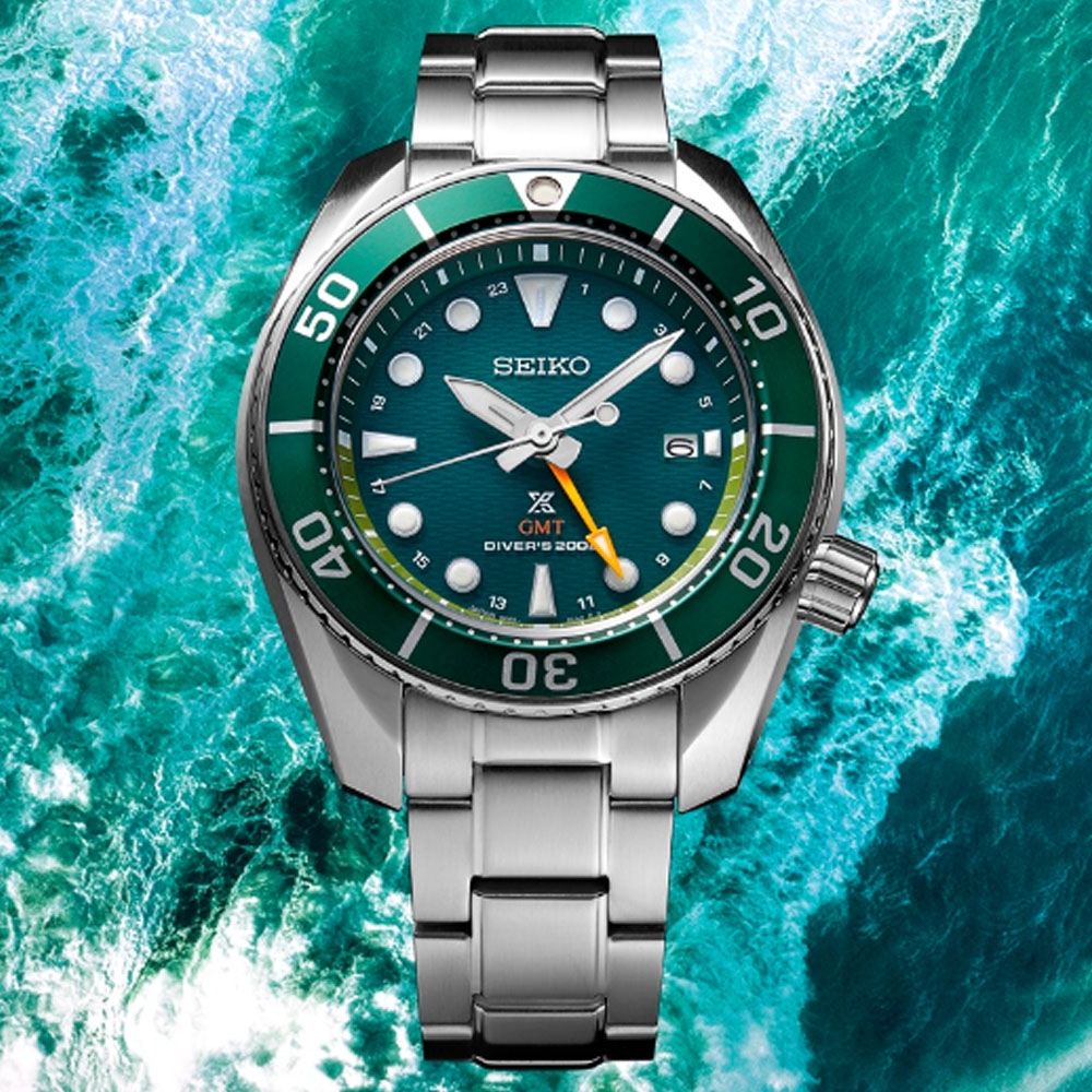 SEIKO精工 PROSPEX系列 SUMO 太陽能 GMT潛水腕錶 618 週年慶 推薦 5K65-0AA0G/SFK003J1 