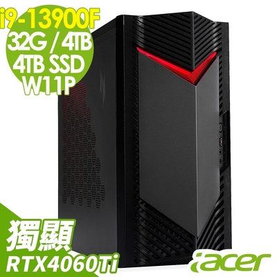 Acer 宏碁 Nitro N50-650 繪圖電腦 (i9-13900F/32G/4TB+4TSSD/RTX4060Ti-8G/W11P)