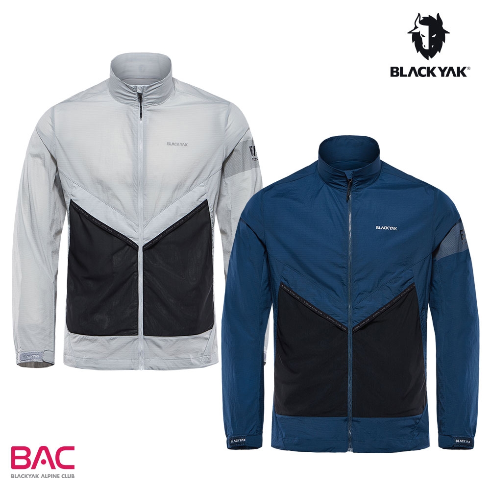 BLACKYAK 韓國 男 BAC拼接輕量防風外套[藍綠色/淺灰]防風外套 機能 外套 休閒外套 IU代言款 BYBB1MJ003 (藍綠色)