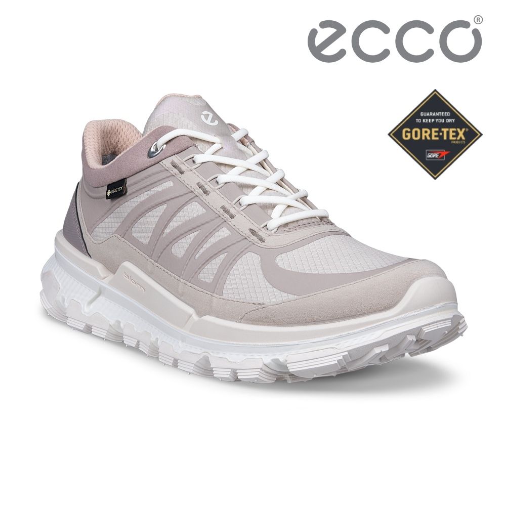 ECCO Biom 2.2 TRL W 蹤跡健步休閒織物防水運動鞋 女鞋 暖米棕/岩石灰/砂礫灰