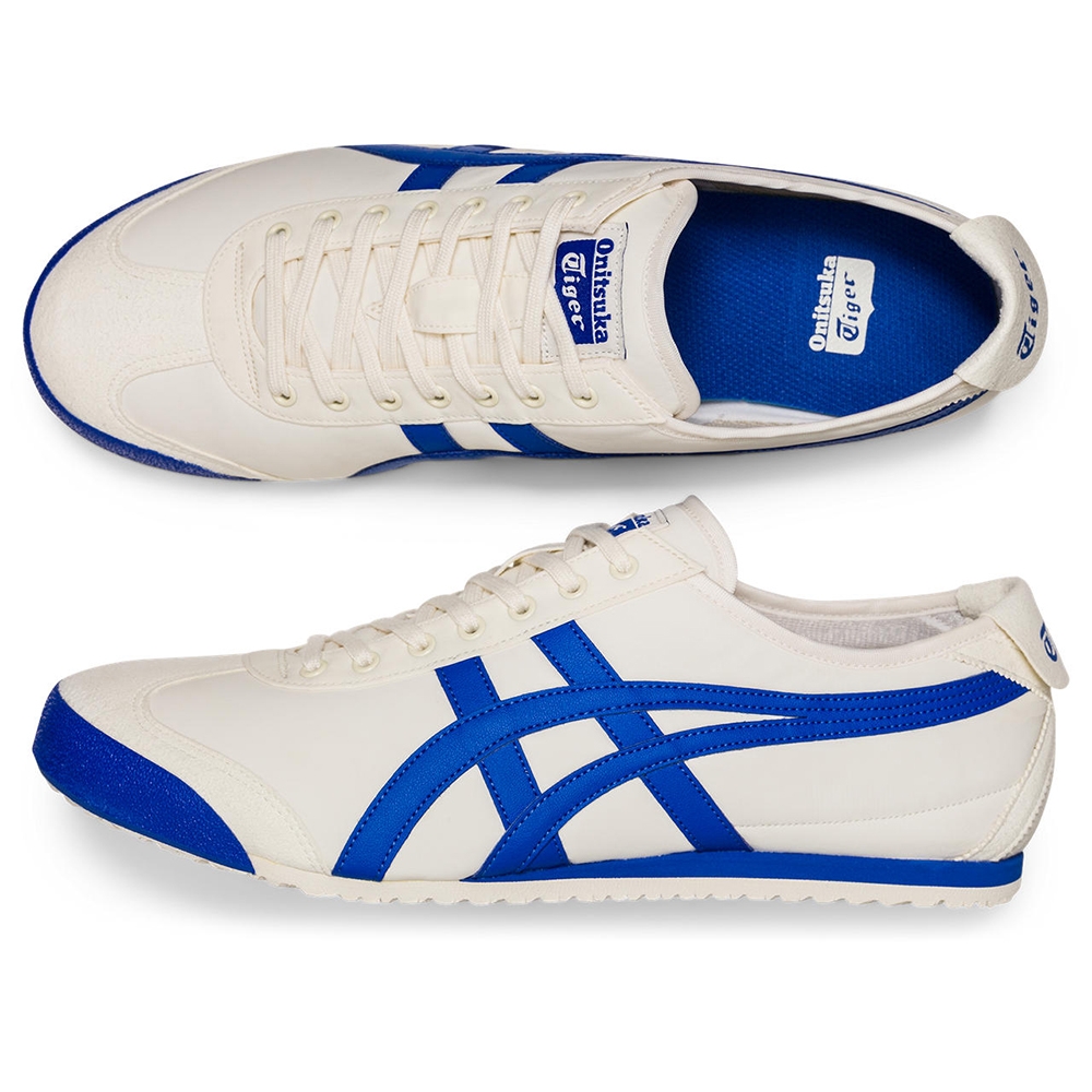 Onitsuka Tiger】鬼塚虎白底藍色虎爪紋MEXICO 66(1183B497-100