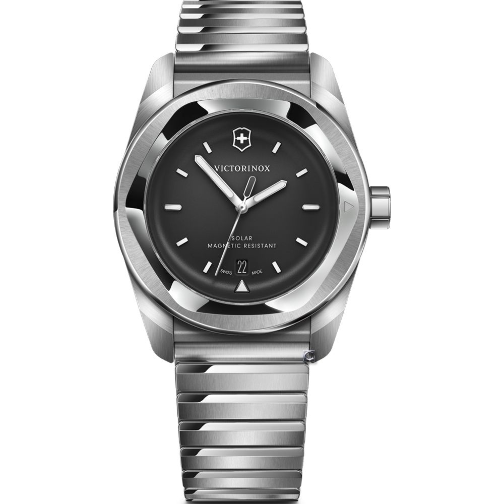 VICTORINOX 瑞士維氏 Concept One SOLAR 太陽能腕錶-39mm黑x金屬帶 VISA-242055