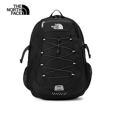 【The North Face 官方旗艦】 北面男女款黑色DWR防潑水休閒後背包｜CF9C4GZ 筆電包/登山包
