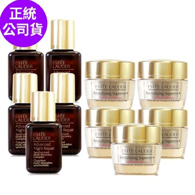 EsteeLauder雅詩蘭黛 *ESTEE LAUDER雅詩蘭黛 特潤超導全方位修護露15ml*5+年輕無敵膠原霜15ml*5(盒裝/正統公司貨)