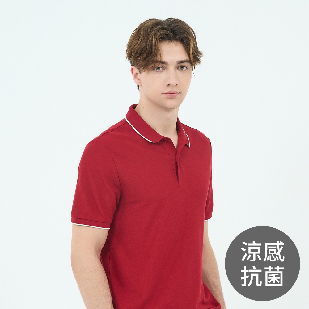 GIORDANO 男/女裝 涼感抗菌POLO / 短褲【超值任選】 (男款POLO 24 標誌紅)