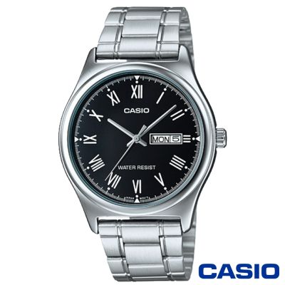 【CASIO 卡西歐】卡西歐經典鋼帶男錶-黑(MTP-V006D-1B)